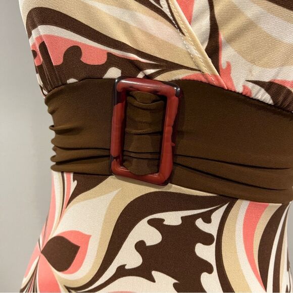 Elegant Floral Sleeveless mini Dress size small - Picture 4 of 13